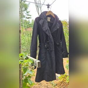 Romeo & Juliet Black Double-Breasted Trench Coat